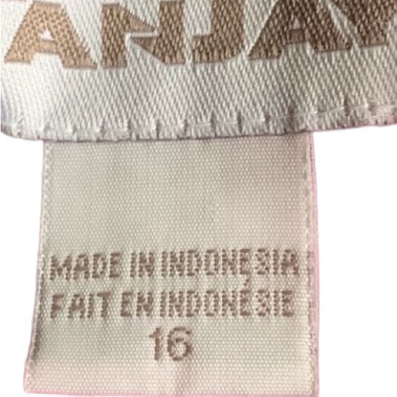 TanJay size 16 pink semi sheer lace button down top or cover up - Picture 6 of 7